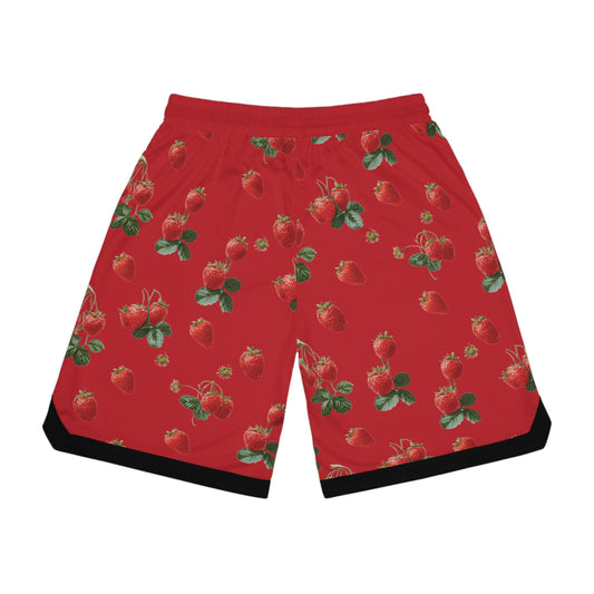 Strawberry Print Basketball Shorts