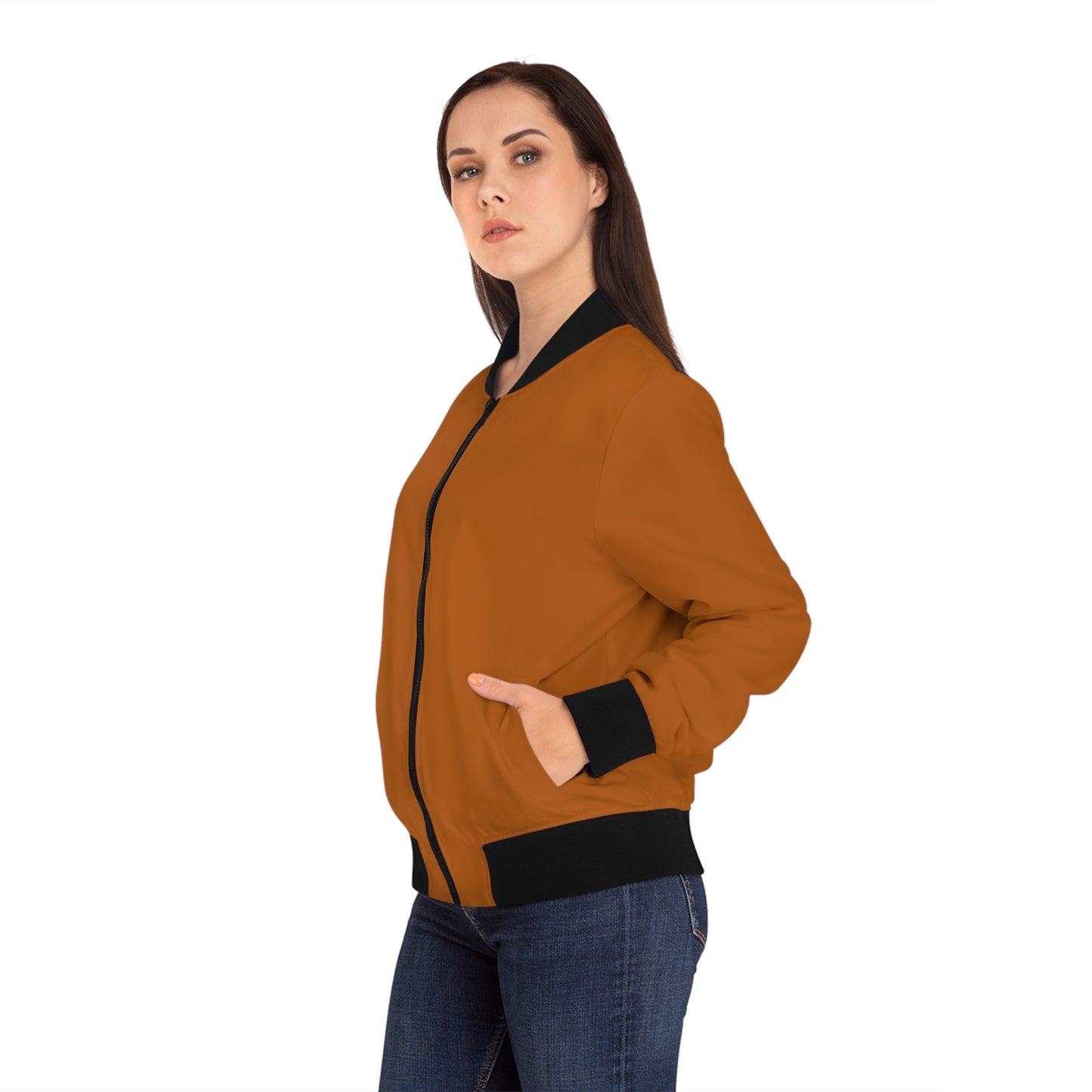 Camel Brown Bomber Jacket