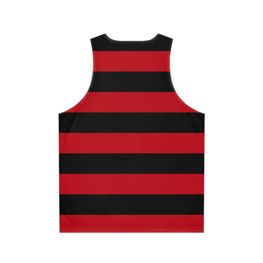 Red & Black Striped Tank Top