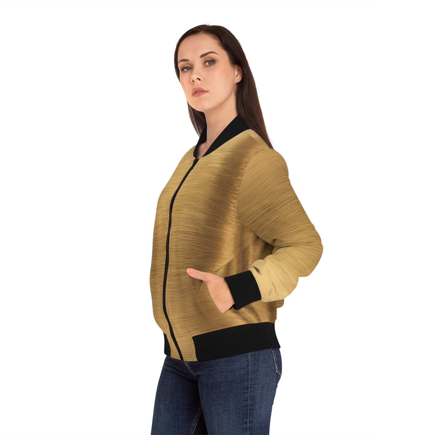 Gold Bomber Jacket
