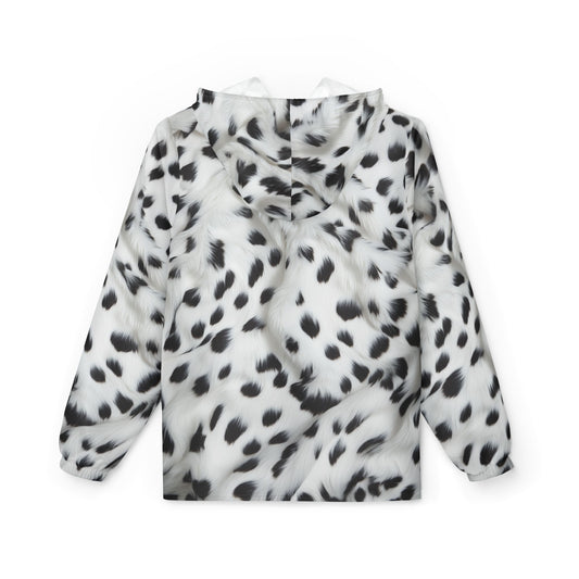 Dalmatian Print Windbreaker Jacket