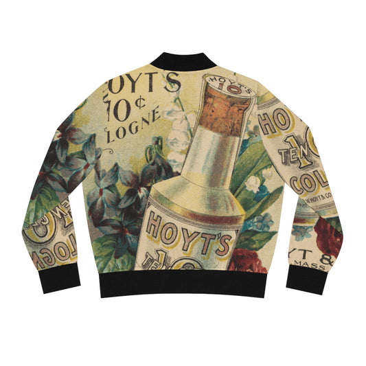 Vintage Ad Print Bomber Jacket