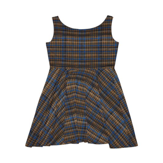 Plaid Print Skater Dress