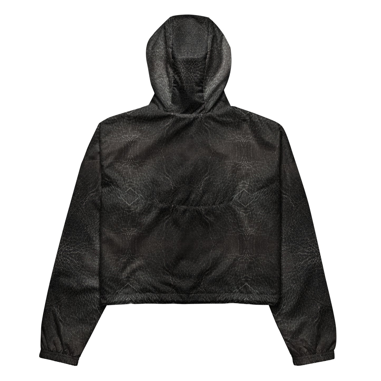 Leather Print Cropped Windbreaker