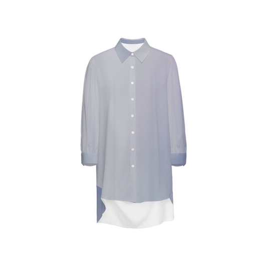Misty Gradient Print Silky Shirt