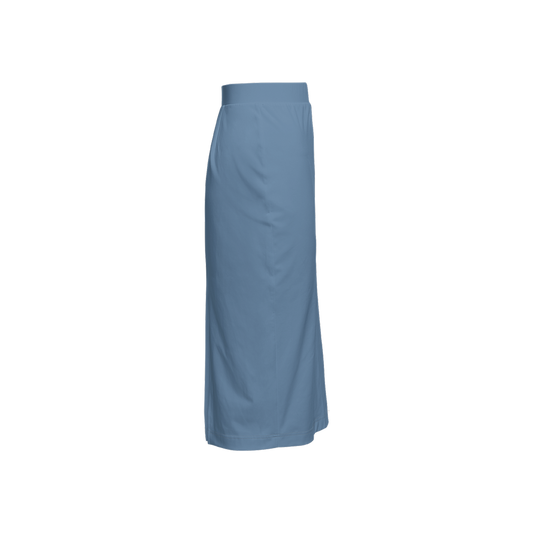 Dusty Pastel Blue Back Split Pencil Skirt (Heavy Knit)