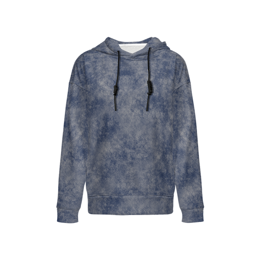 Washed Out Denim Print Relaxed Fit Hoodie (Super Heavy)