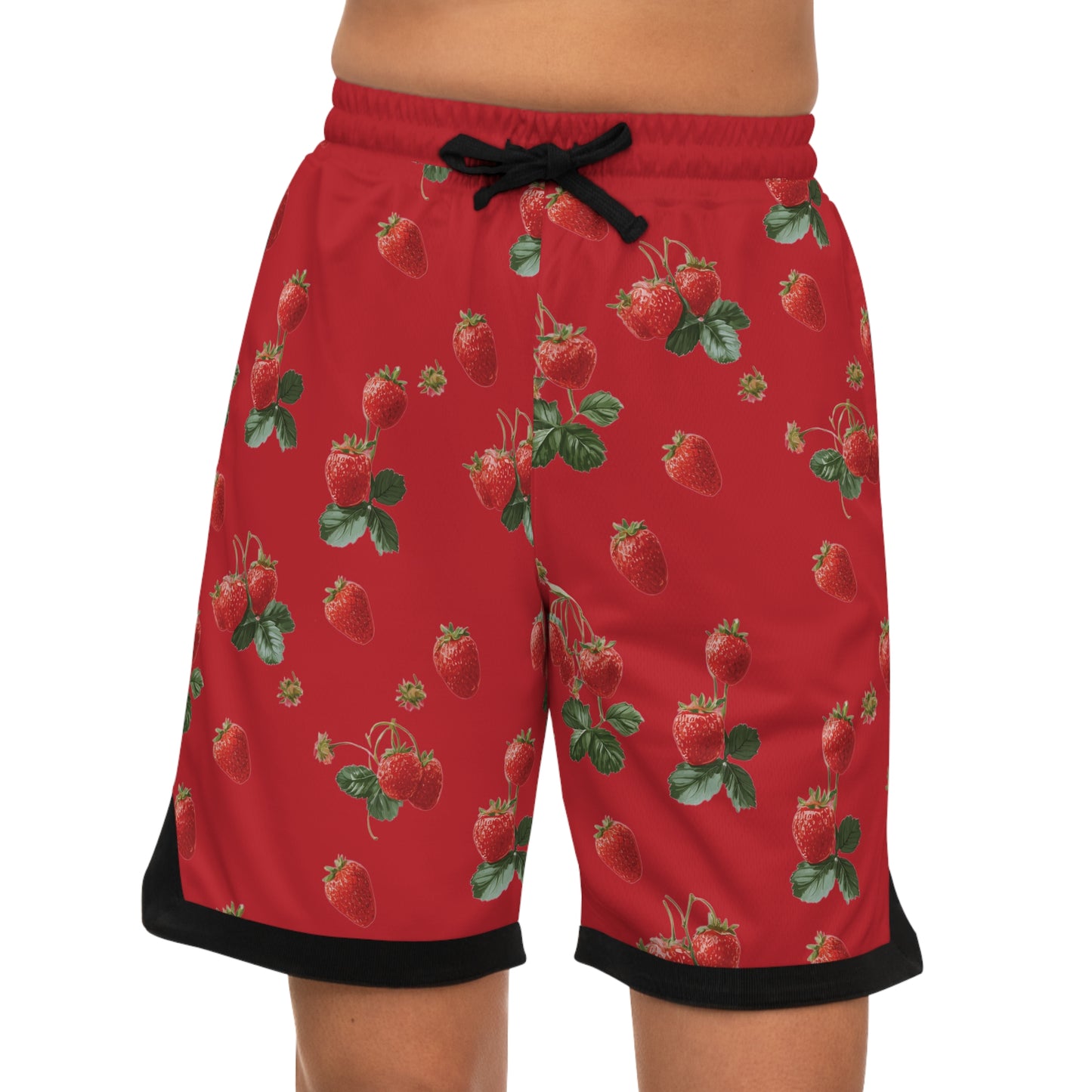 Strawberry Print Basketball Shorts