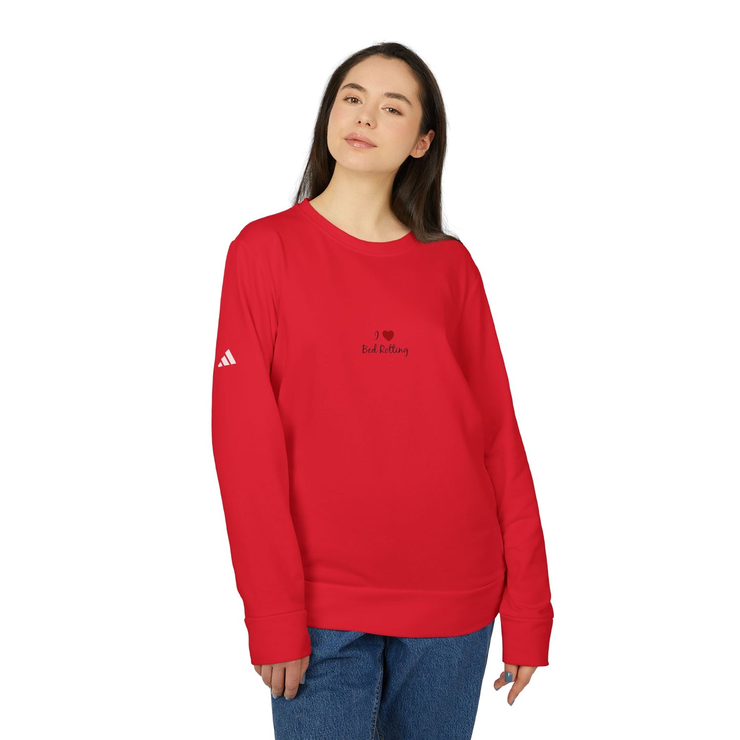 Adidas I <3 Bed Rotting  Unisex Fleece Crewneck Sweatshirt