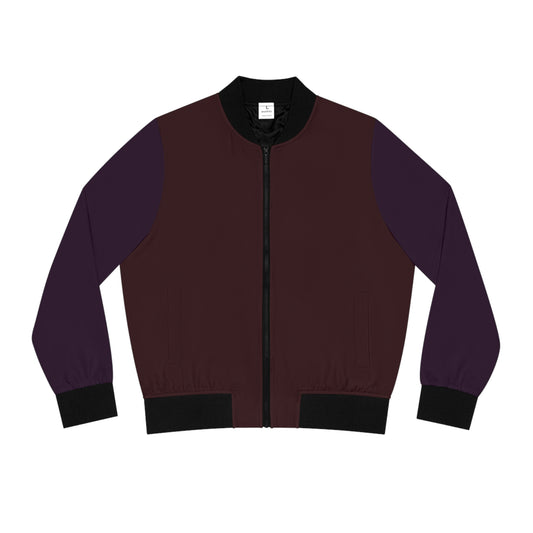 Dark Maroon & Dark Plum Bomber Jacket