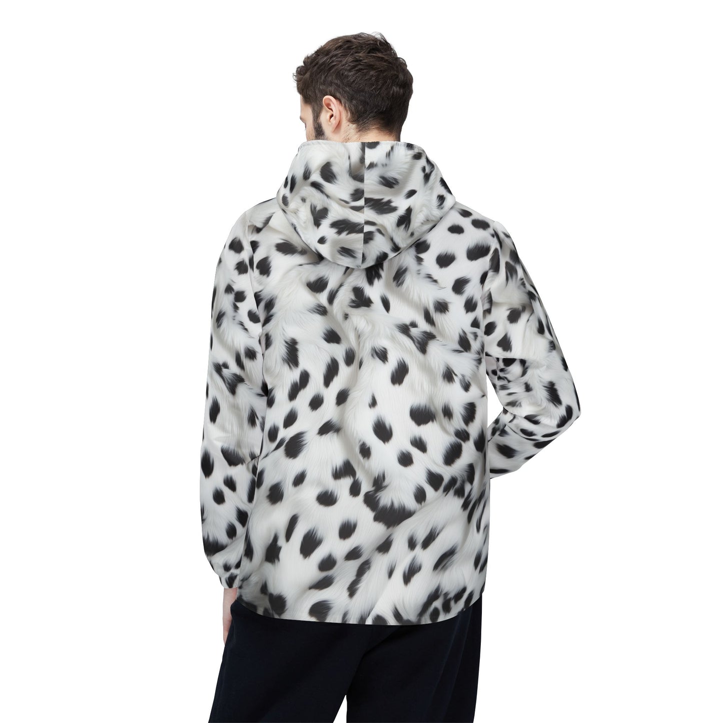 Dalmatian Print Windbreaker Jacket