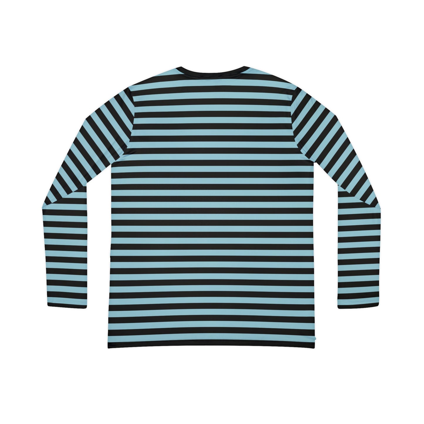 Aqua & Black Striped V-Neck Top