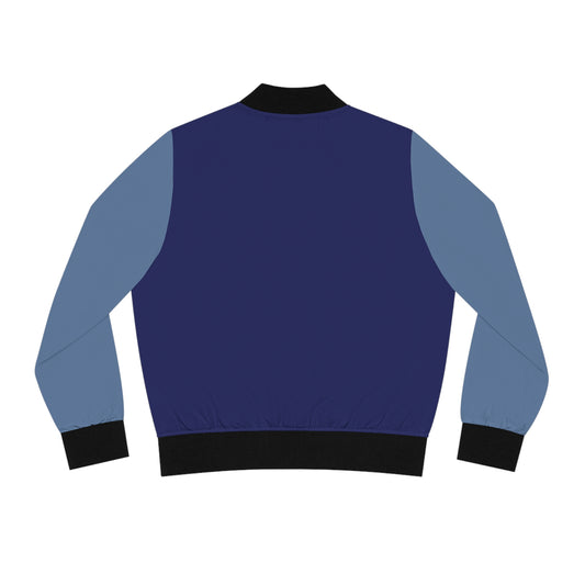 Monochrome Blue Bomber Jacket