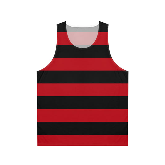 Red & Black Striped Tank Top