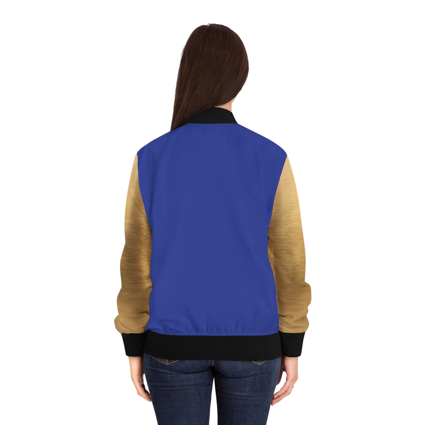 Blue & Gold Bomber Jacket