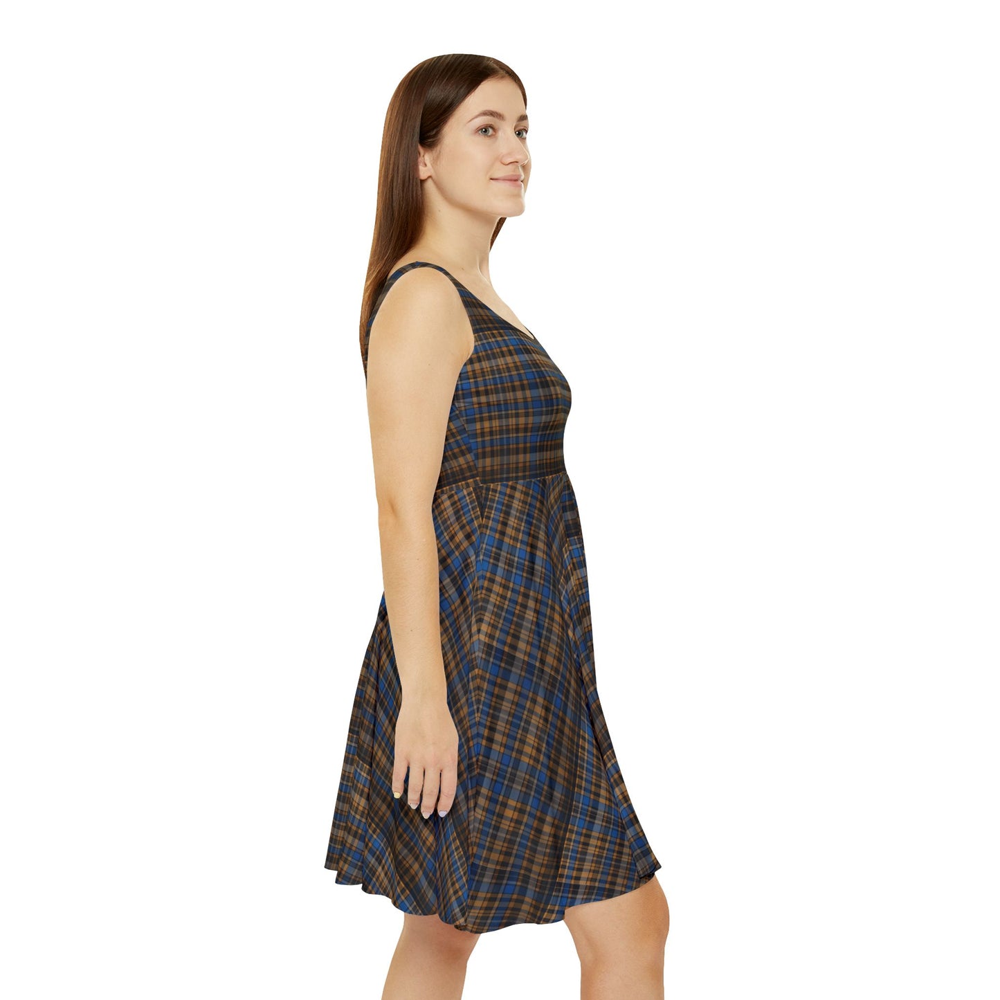 Plaid Print Skater Dress