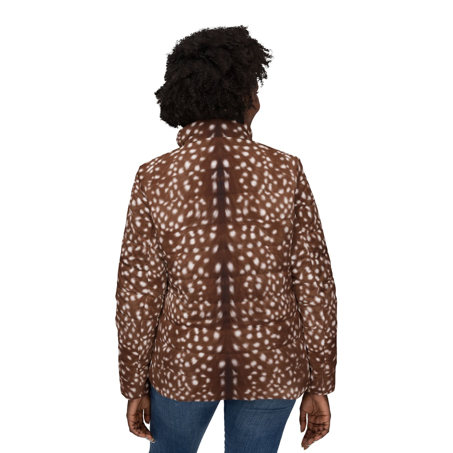 Deer Print Puffer Jacket