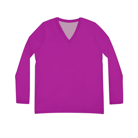 Hot Magenta V-Neck Top
