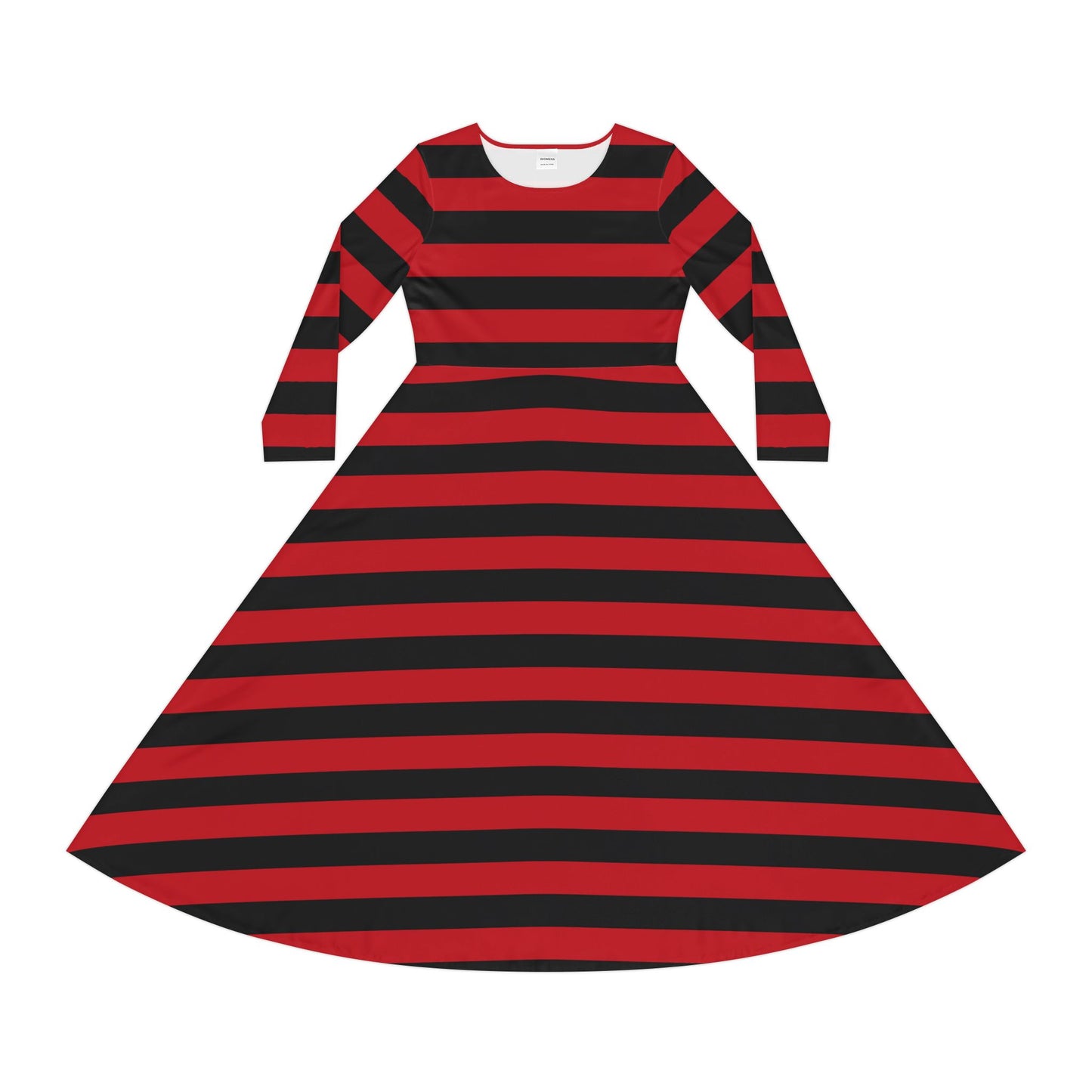 Red & Black Striped Dress