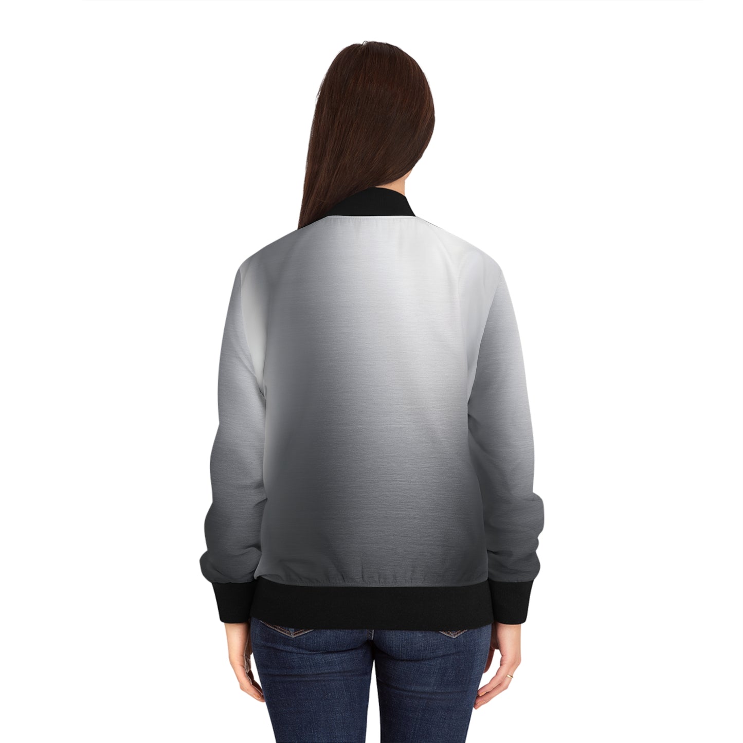 Metallic Print Bomber Jacket