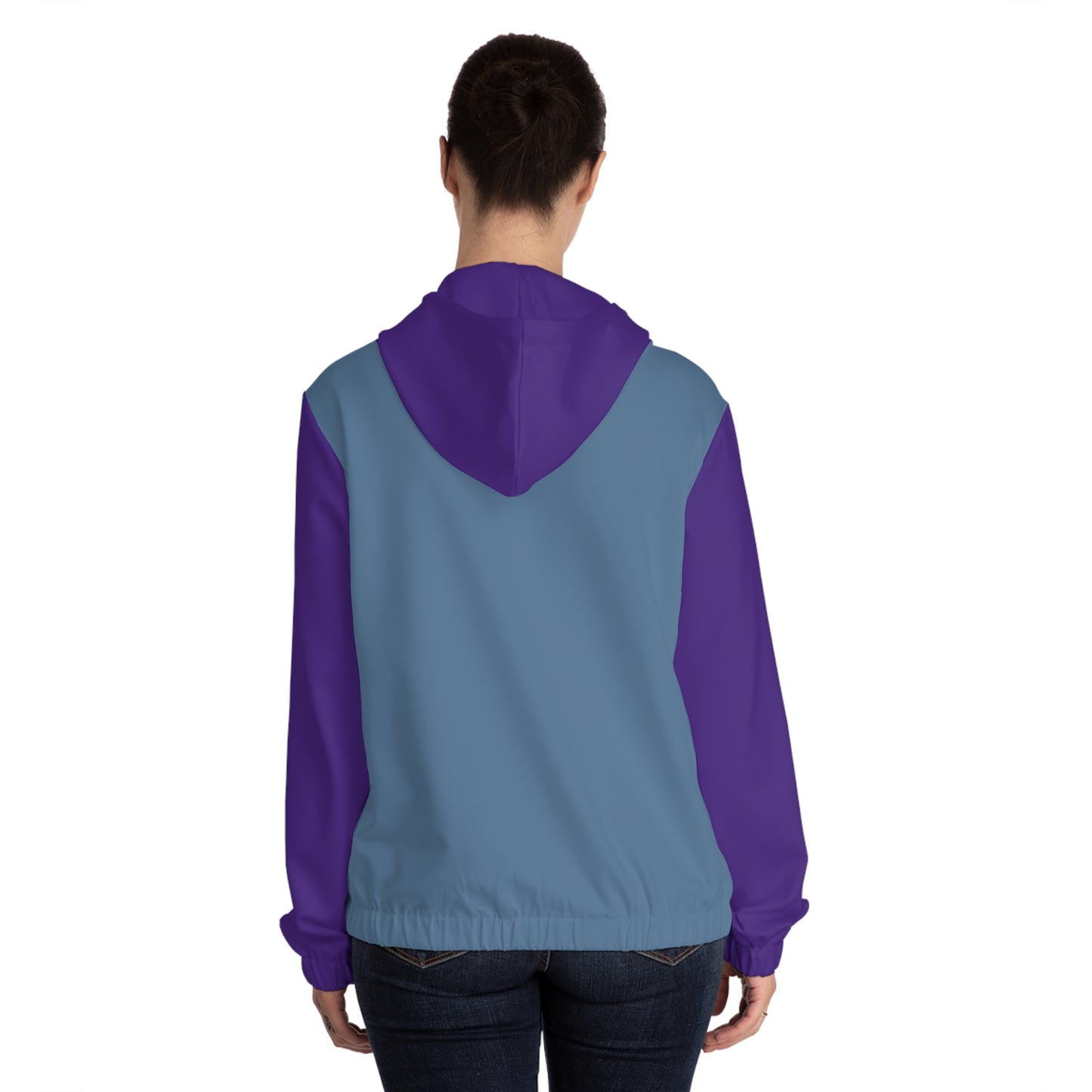 Mustard Yellow, Dusty Pastel Blue & Purple Zip Hoodie