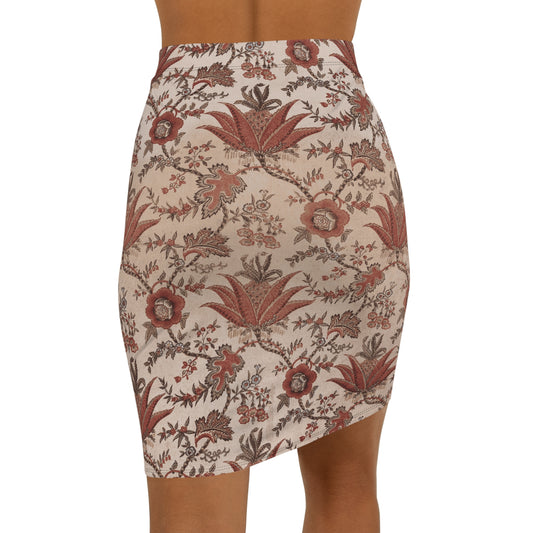 Floral Print Pencil Skirt