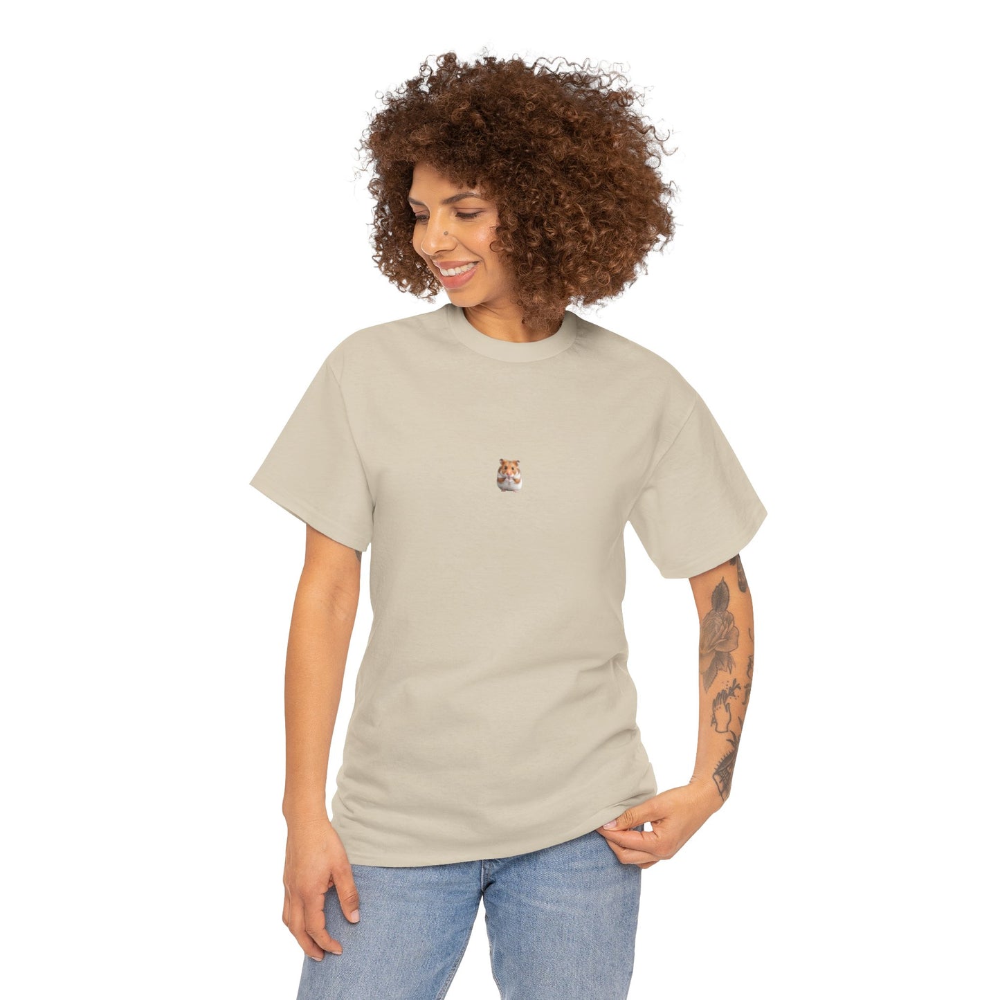 Cute Friendly Hamster Print T-shirt