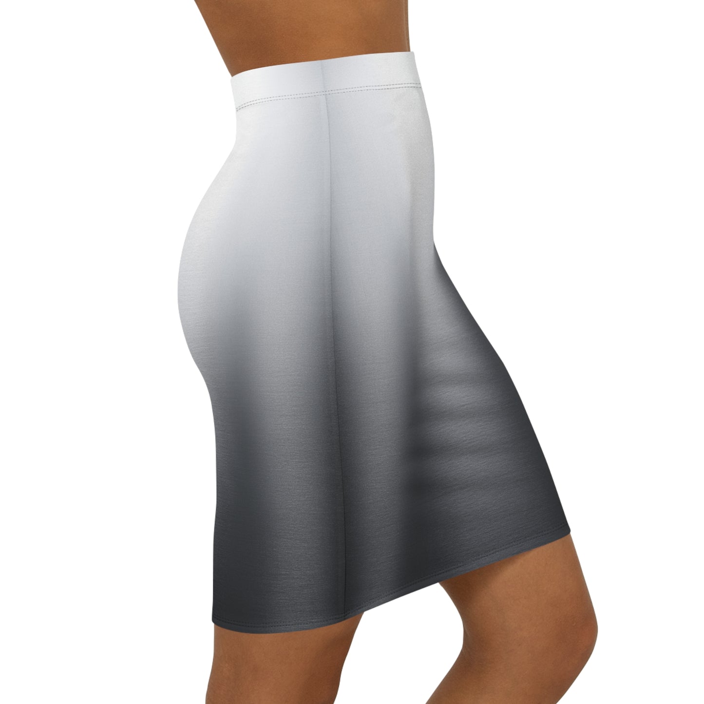 Metallic Print Pencil Skirt