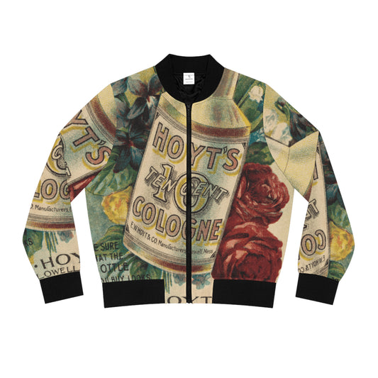 Vintage Ad Print Bomber Jacket