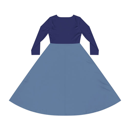 Monochrome Blue Dress