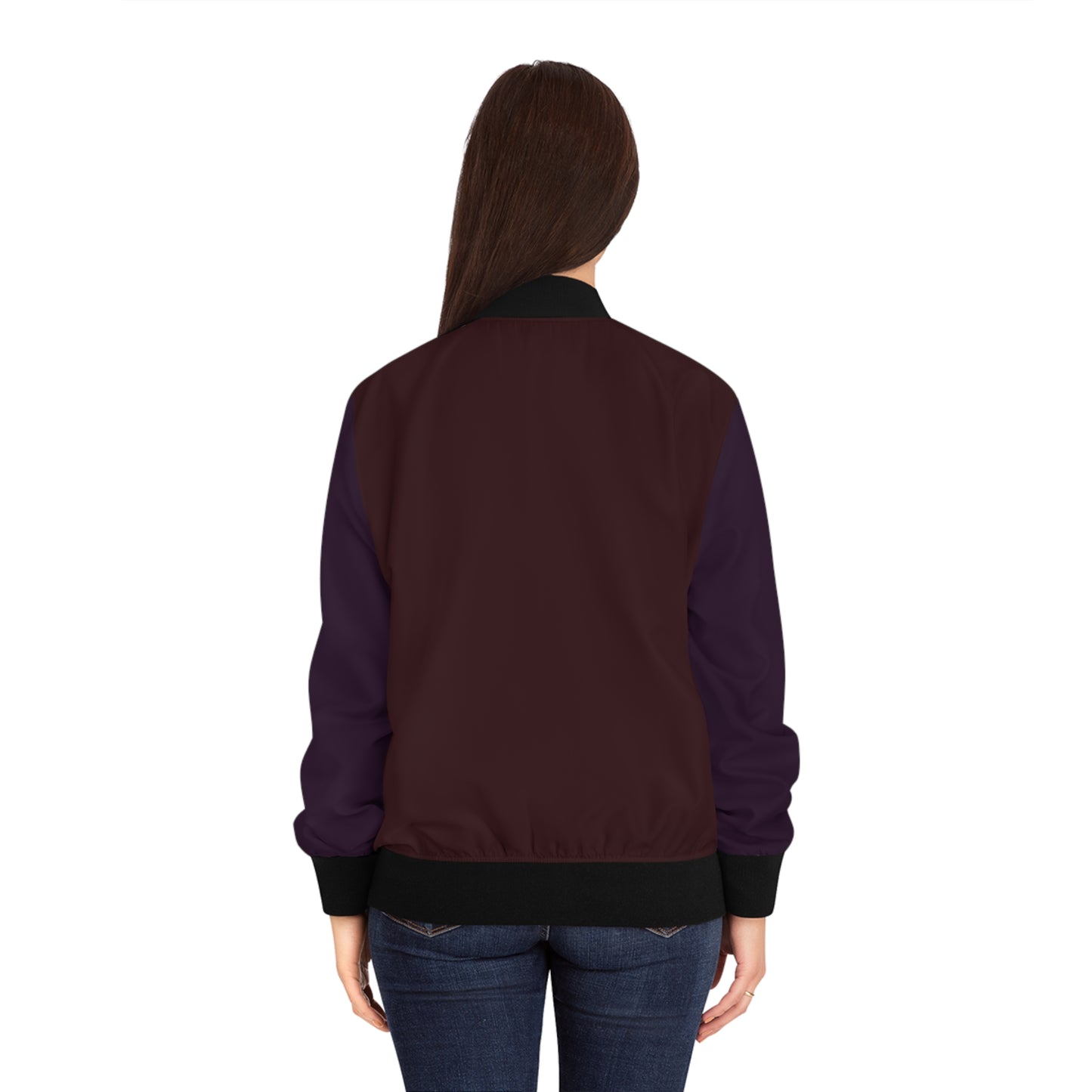 Dark Maroon & Dark Plum Bomber Jacket