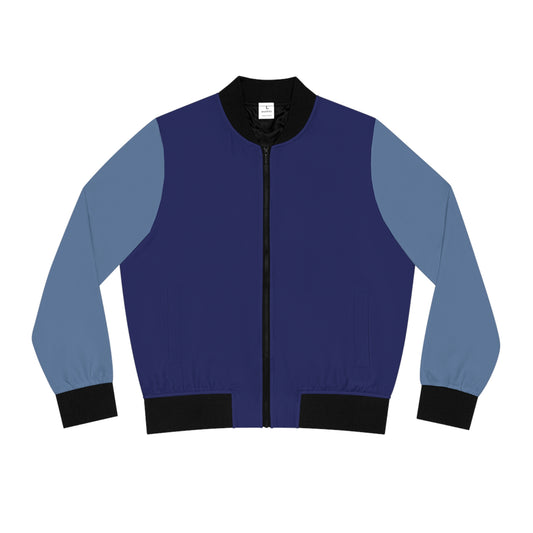 Monochrome Blue Bomber Jacket