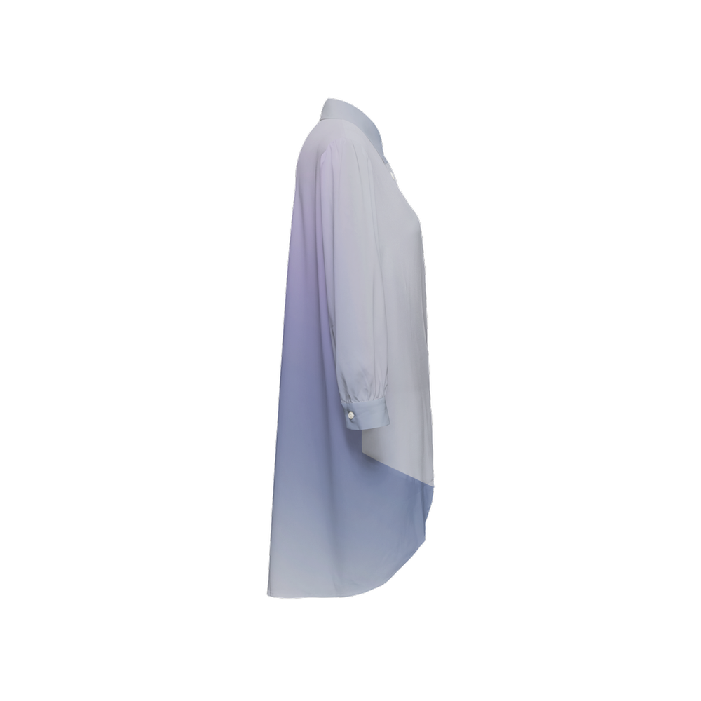 Misty Gradient Print Silky Shirt