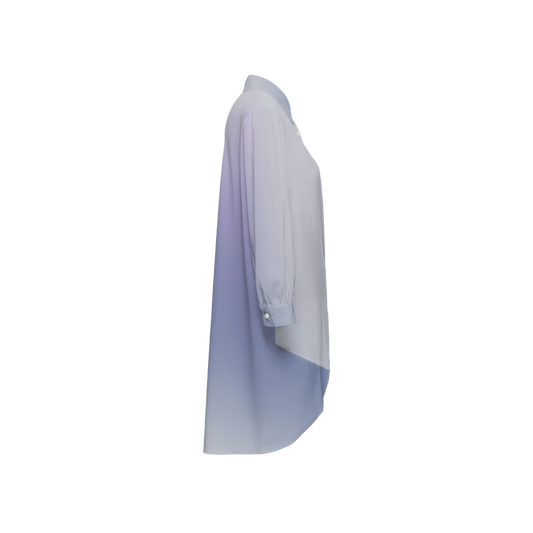Misty Gradient Print Silky Shirt