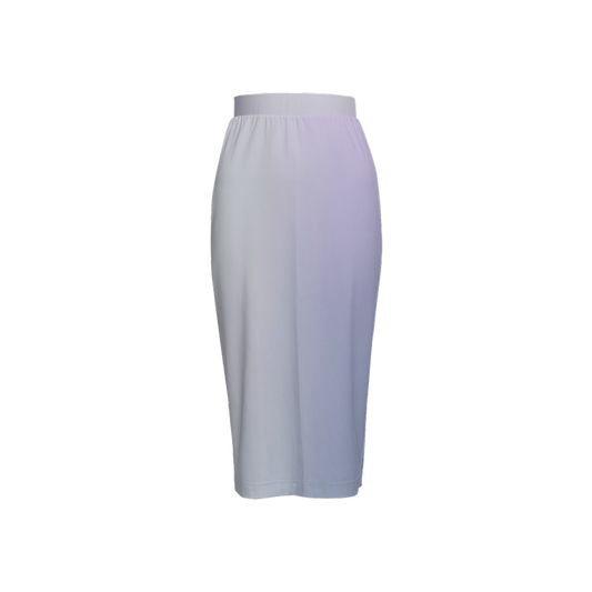 Misty Gradient Print Back Split Pencil Skirt