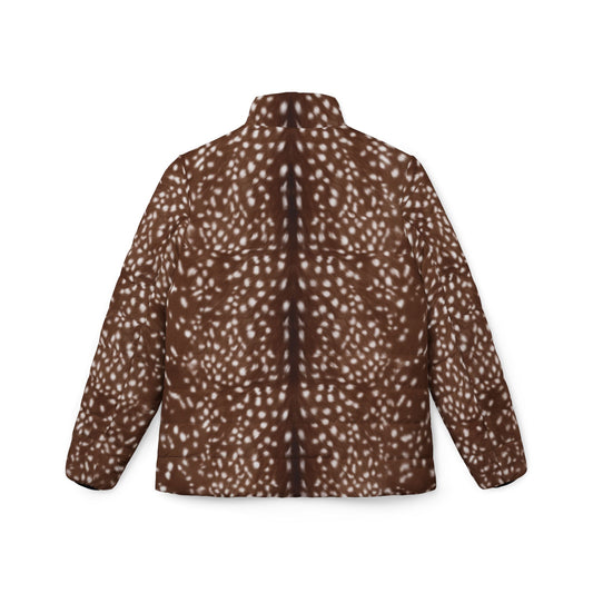 Deer Print Puffer Jacket