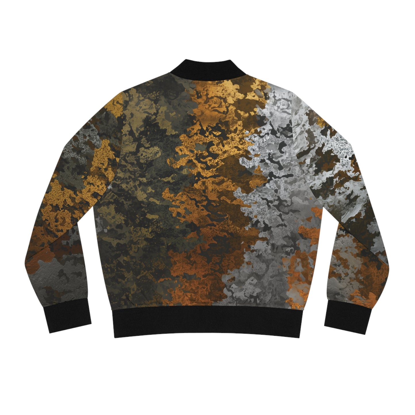 Gold Silver & Bronze Camouflage Bomber Jacket