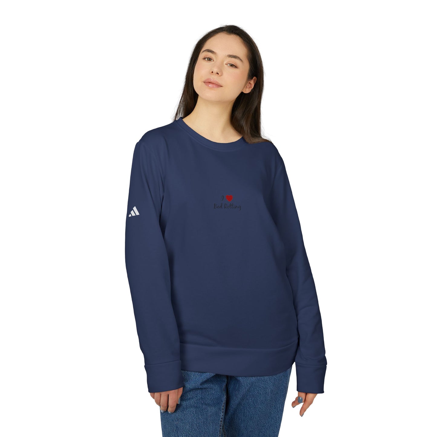 Adidas I <3 Bed Rotting  Unisex Fleece Crewneck Sweatshirt