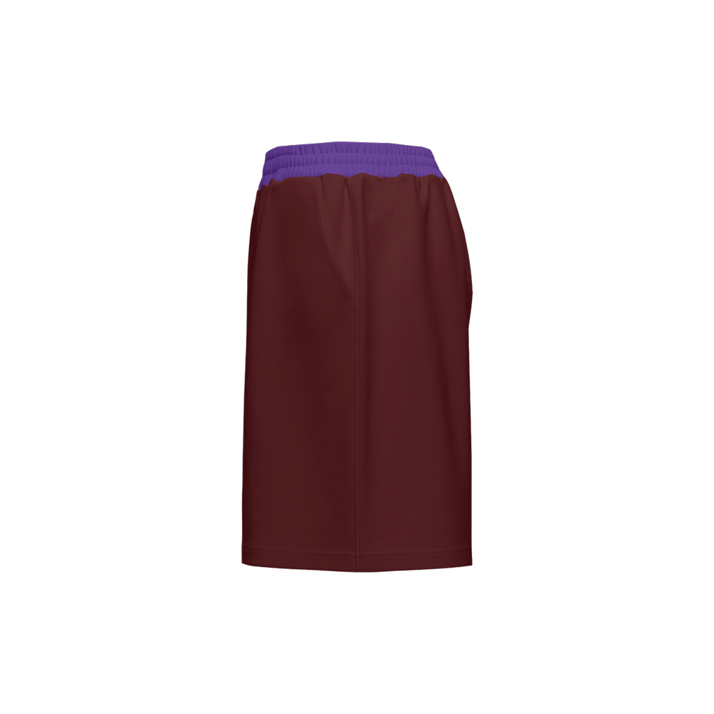 Dark Maroon & Purple Casual Unisex Shorts