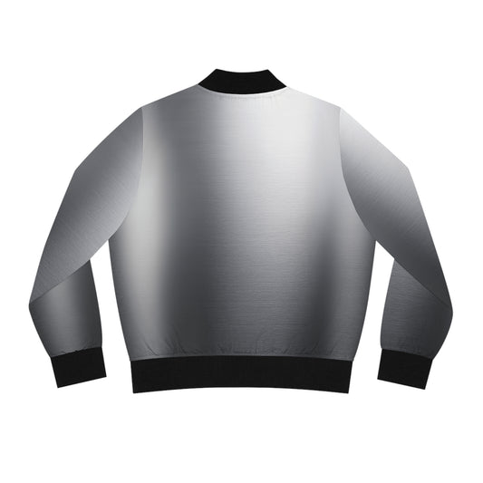 Metallic Print Bomber Jacket