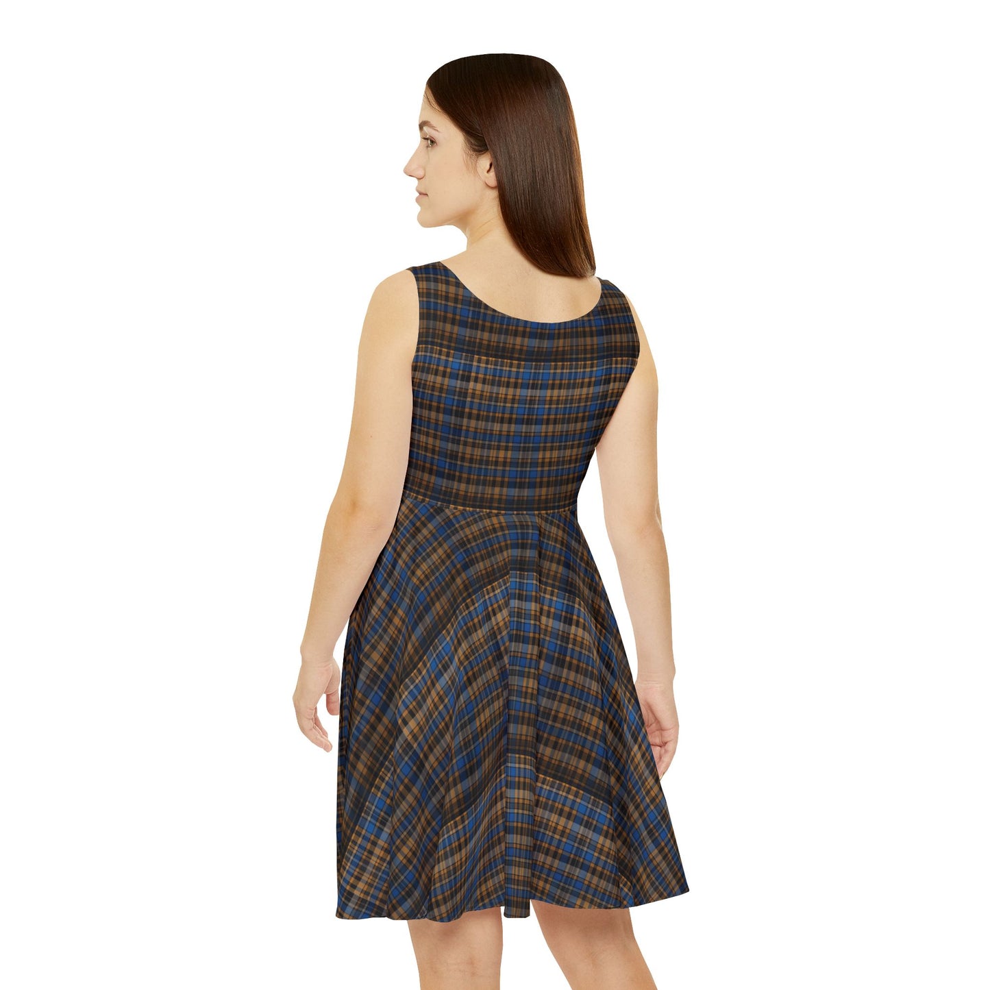 Plaid Print Skater Dress