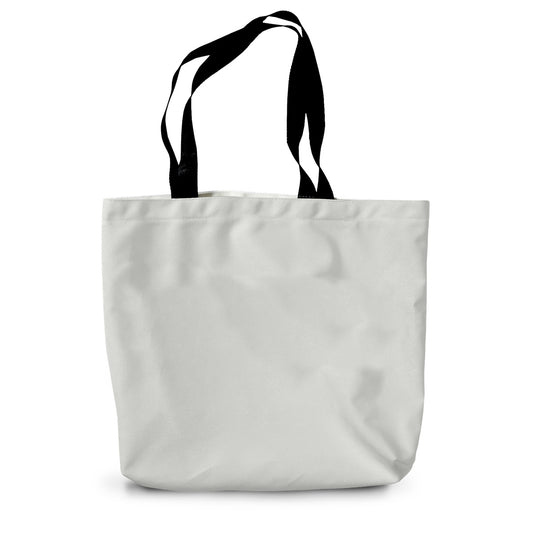 Damask Print Canvas Tote Bag