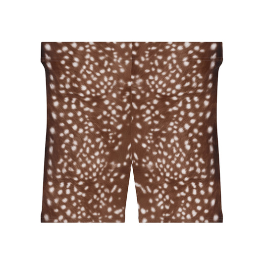 Deer Print Biker Shorts