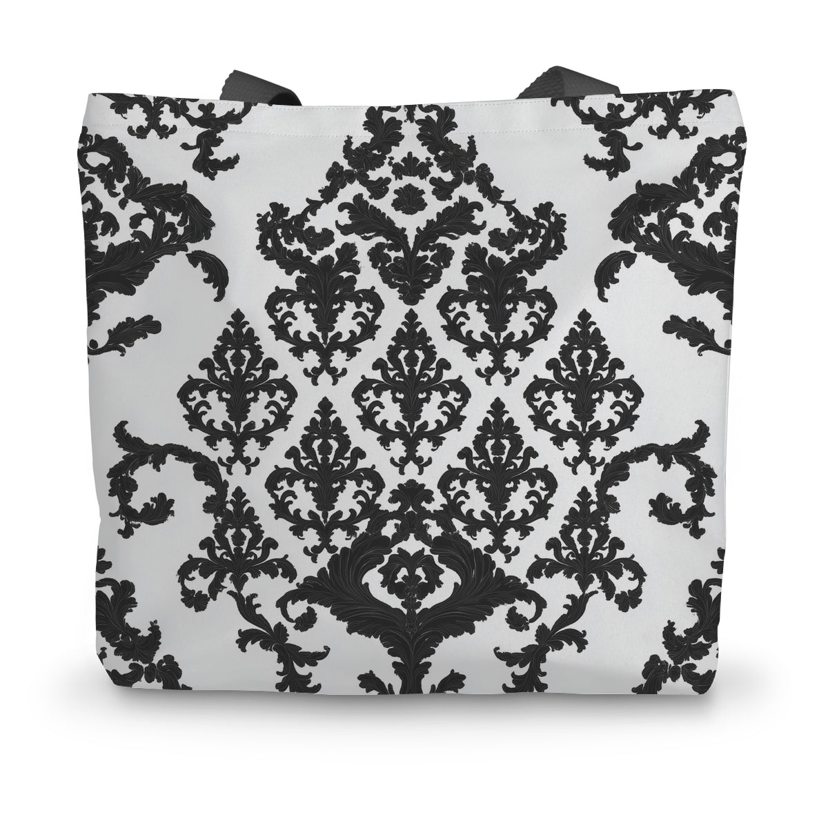Damask Print Canvas Tote Bag