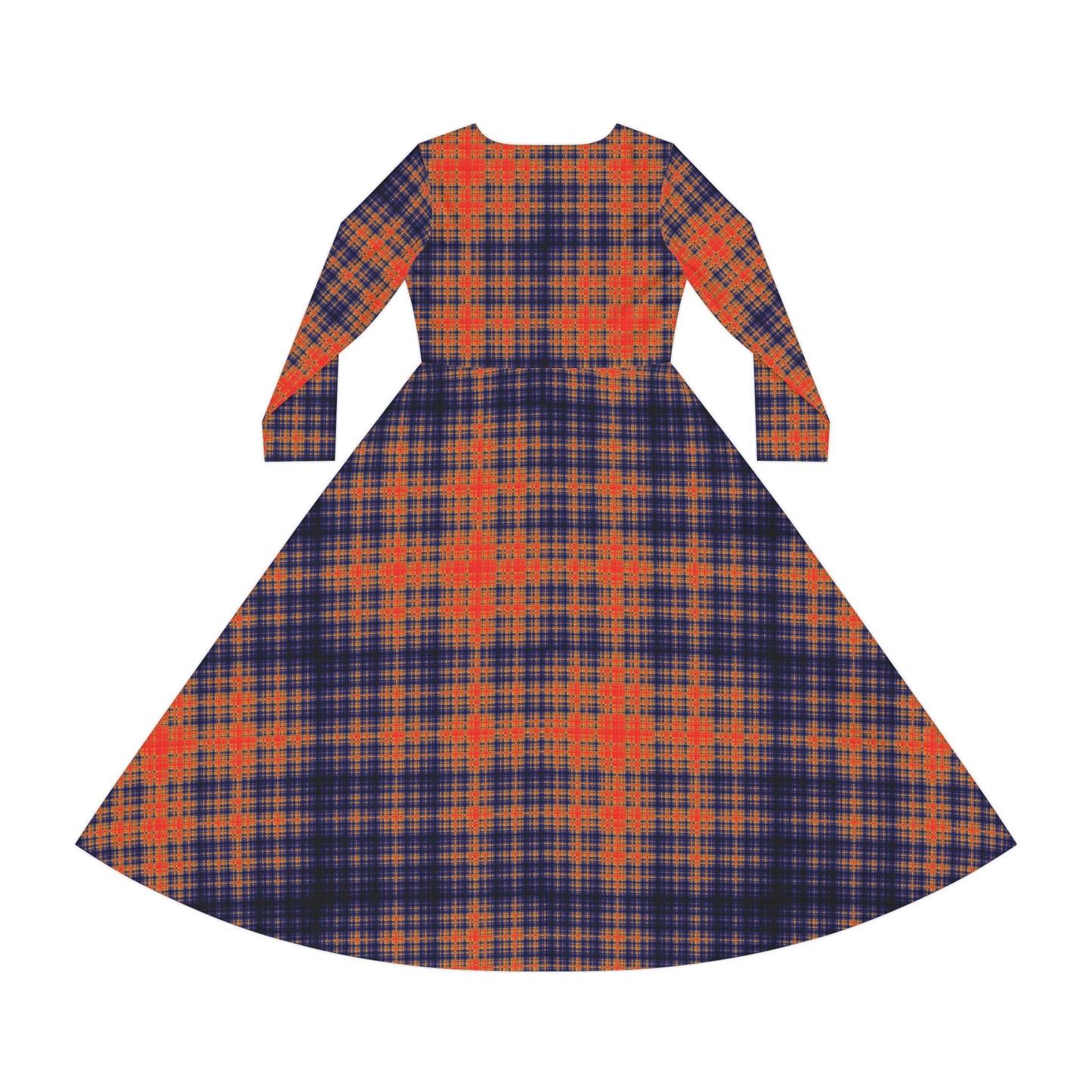 Plaid Print Midi Dress