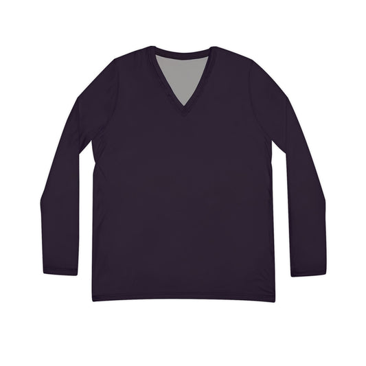Dark Purple V-Neck Top