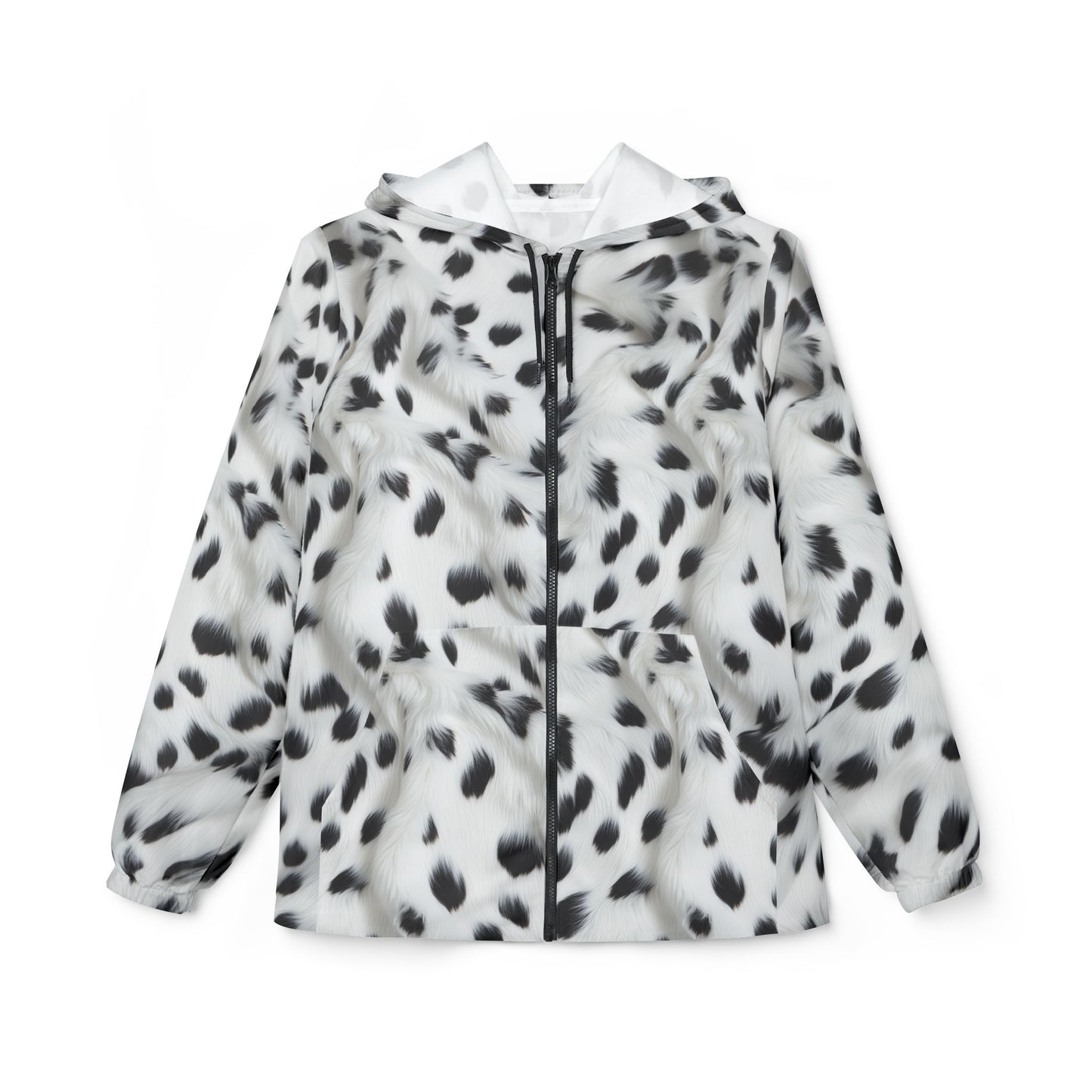 Dalmatian Print Windbreaker Jacket