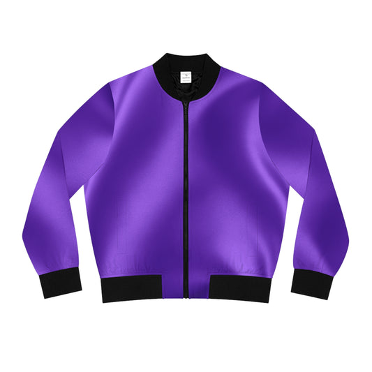 Lilac Silk Print Bomber Jacket