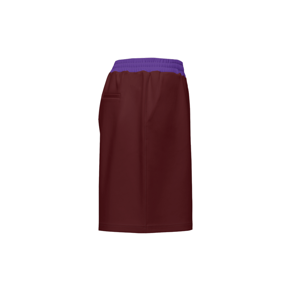 Dark Maroon & Purple Casual Unisex Shorts