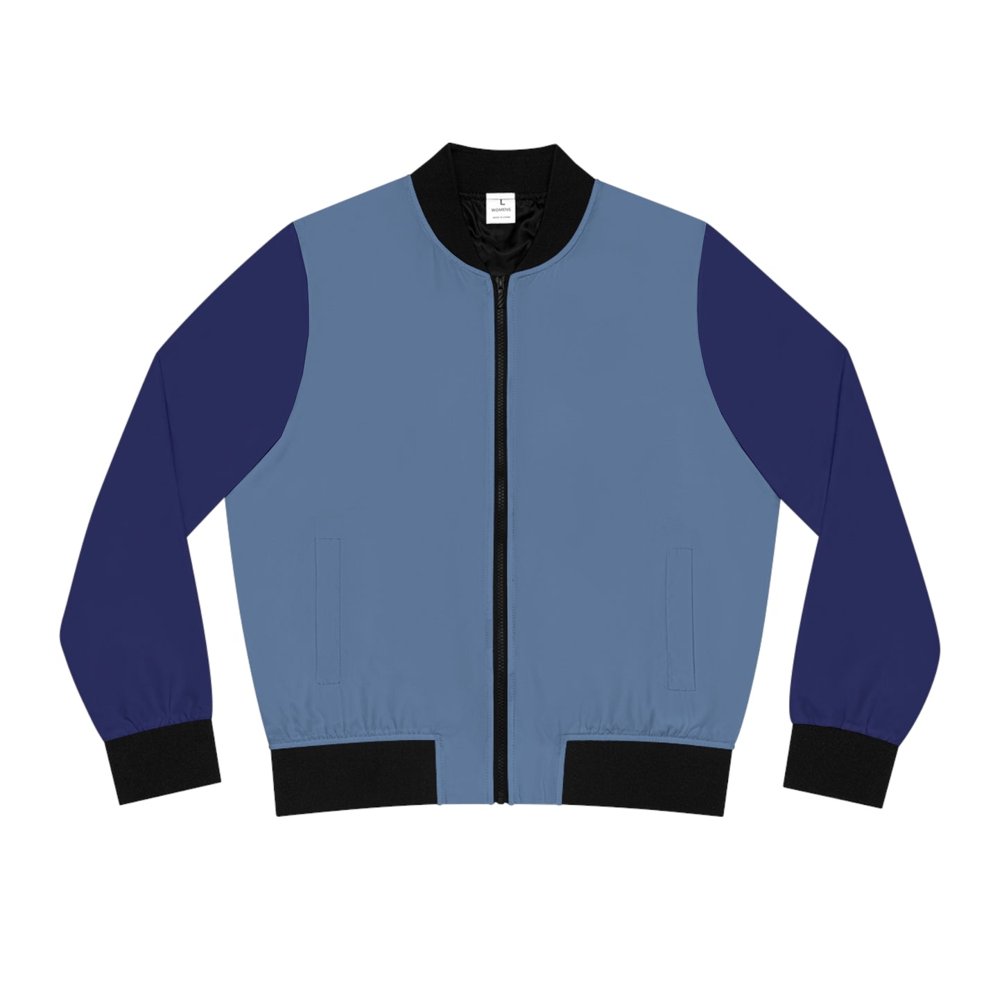 Monochrome Blue Bomber Jacket